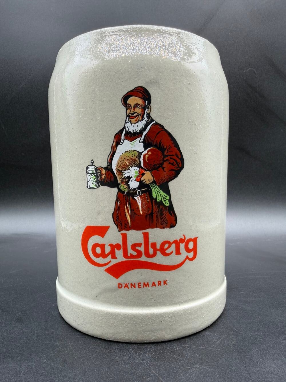 Vintage Carlsberg Danmark 0.5L Beer Stein W Germany Stoneware Mug Breweriana